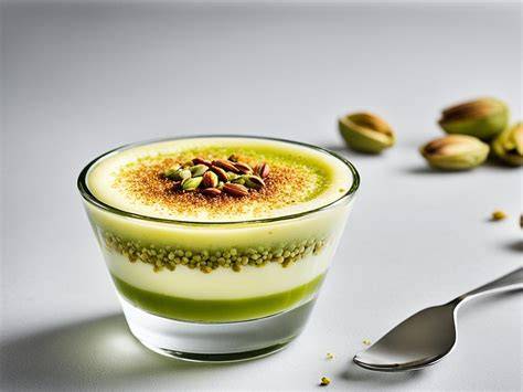 Pistazien-Mascarpone-Creme in einer Schüssel