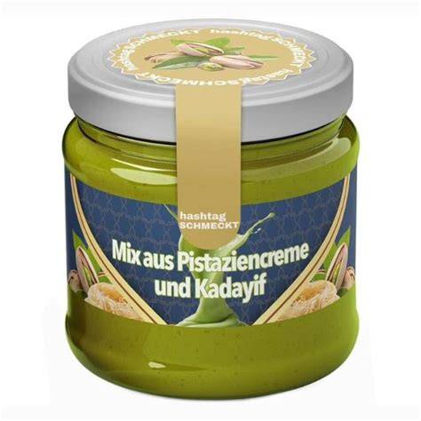 Pistaziencreme, Tahini und Kadayif Zutaten