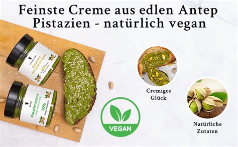 Pistazienkerne und Pistazienaufstrich, auf Brot und als Tortenfüllung