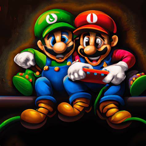 Pixel-Art Super Mario und Luigi Torte mit Smarties