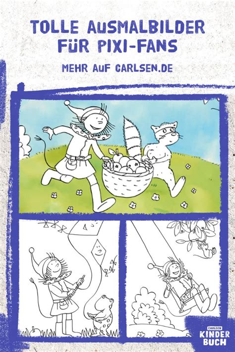 Pixi-Buch Ausmalbilder und Postkarten