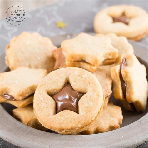 Plätzchen mit Nougatfüllung