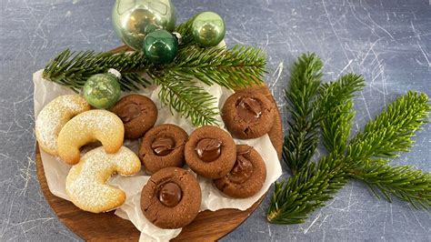 Plätzchenvariationen: Vanillekipferl, Engelsaugen, Schoko-Sterne