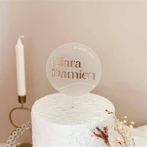Plexiglas Cake Topper mit Foto