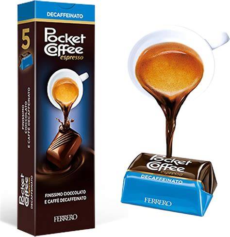 Pocket Coffee Praline aufgeschnitten mit flüssigem Espresso-Kern