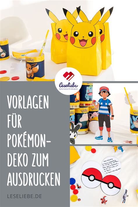 Pokémon Geburtstagsdeko und Snacks