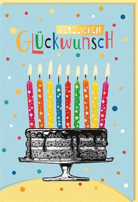 Pop-up-Grußkarte mit Torte und Kerzen
