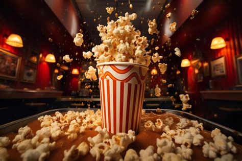 Popcorn serviert in typischem Kino-Eimer