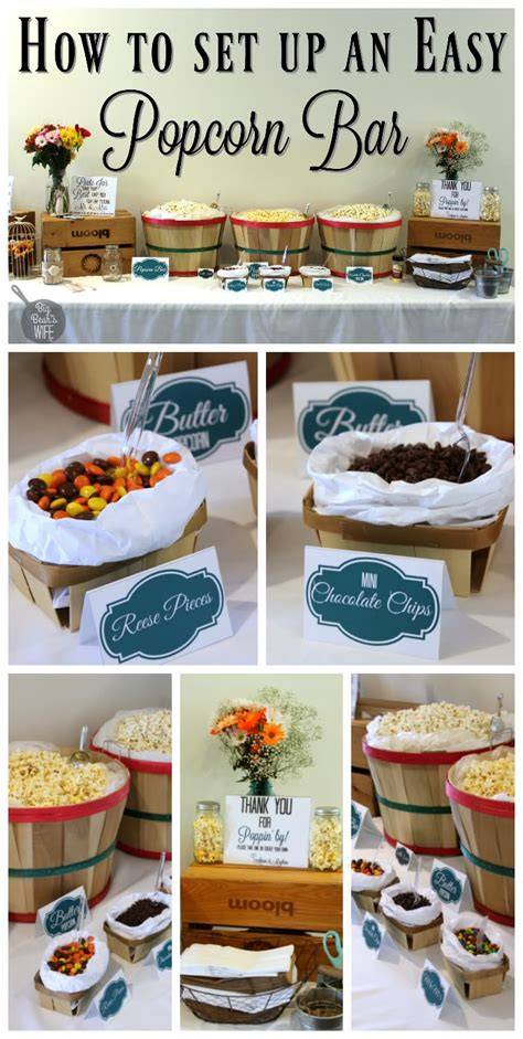 Popcorn-Bar: Verschiedene Popcorn-Varianten als Inspiration