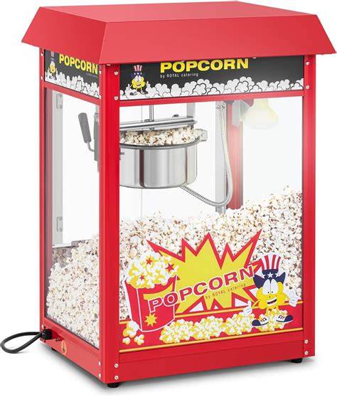 Popcornmaschine Rosenstein & Söhne im 50er-Jahre-Design mit frischem Popcorn
