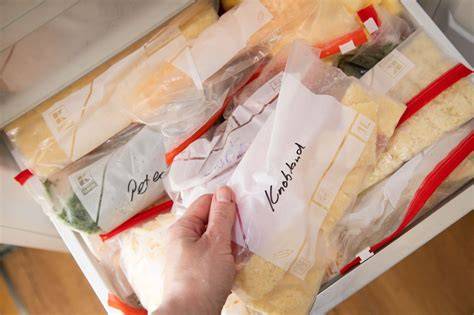 Portionieren und Einfrieren: geviertelte Stücke im Vorrat