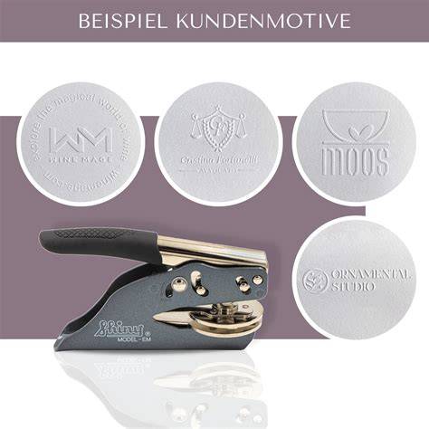 Prägestempel mit gefüllten Aussparungen