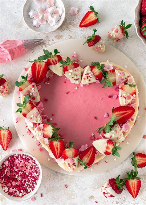 Präsentation und Transport einer Herztorte auf DIY-Unterlage