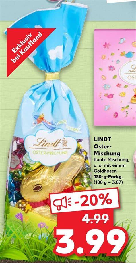 Präsentation und Verpackung der Lindt Täfelchen im Mischbeutel