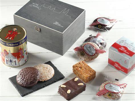 Präsentdose mit Eckstein Lebkuchen und Nürnberger Burg-Motiv