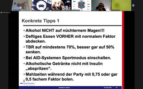 Praktische Tipps für Alkohol und Diabetes