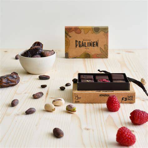 Pralinen als Geschenk und nachhaltige Verpackung