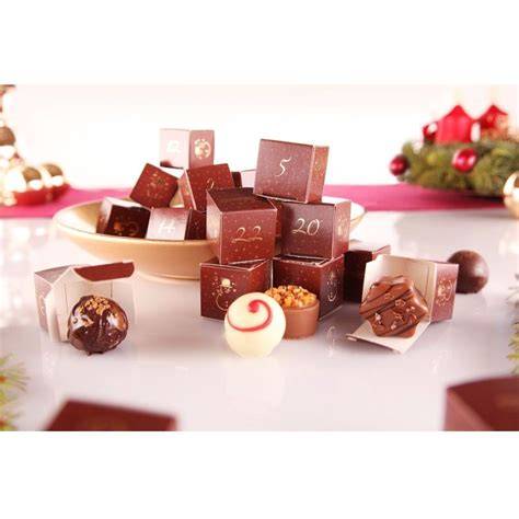 Pralinen im selbstgemachten Adventskalender