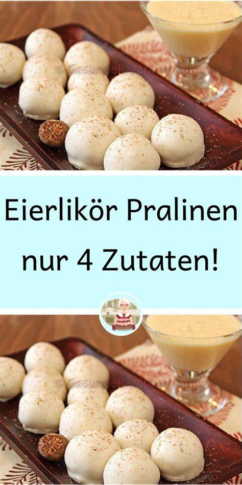Pralinen mit Eierlikörfüllung und dazugehörige Zutaten