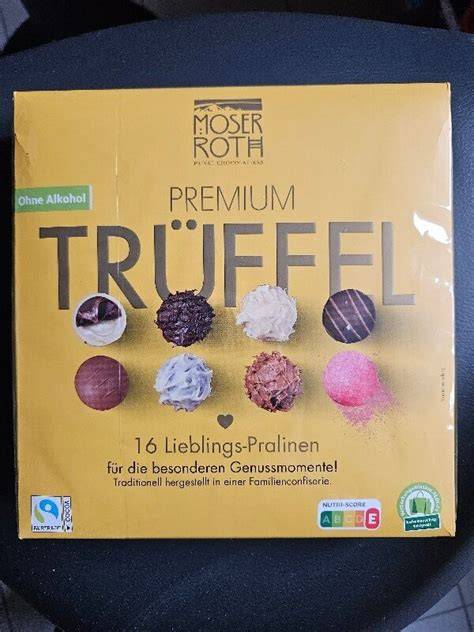 Pralinenauswahl Moser Roth Premium Truffel mit verschiedenen Füllungen