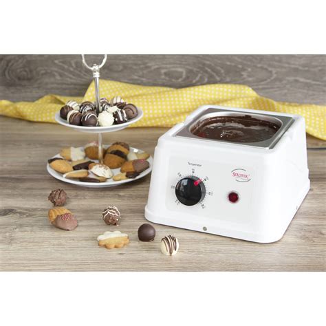 Pralinenförmchen und Temperiergerät für Schokolade