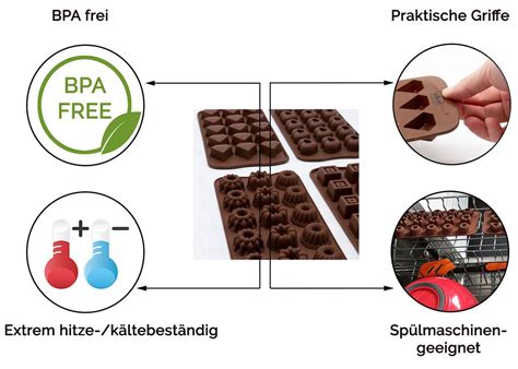 Pralinenformen und Wasserbad