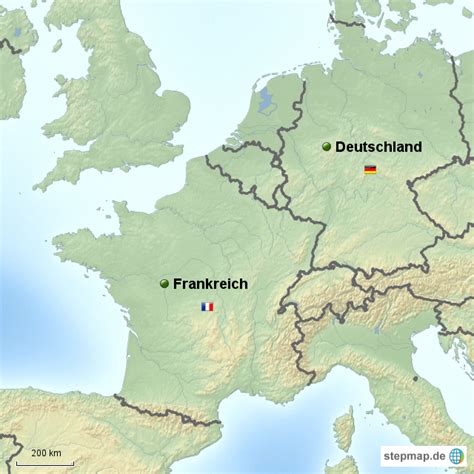 Pralinenhistorie: Karte Frankreich-Deutschland
