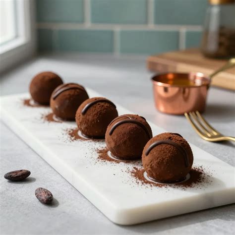 Pralinenkugeln rollen und kühlen