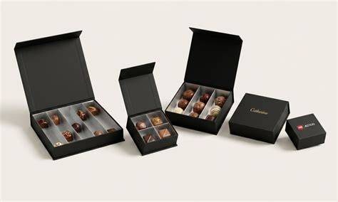 Pralinenverpackungen mit edlem Inlay und Fenster