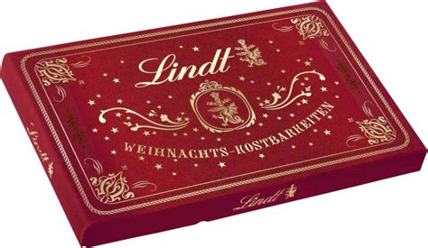 Pralinenvielfalt und Verpackungsdesign der Lindt Weihnachtskostbarkeiten