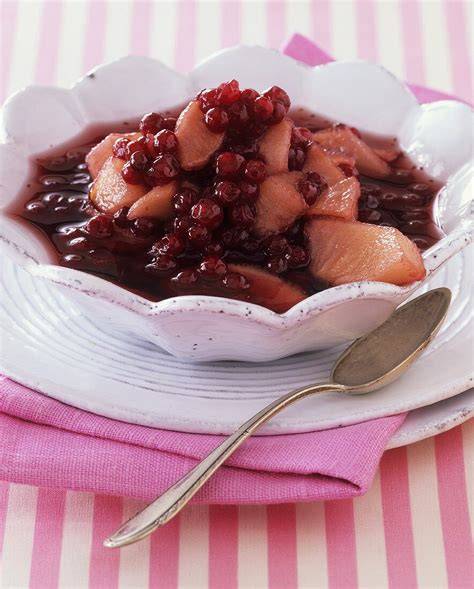 Preiselbeer Birnen Marmelade im Glas
