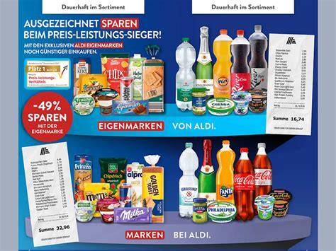 Preisvergleich: Aldi Eigenmarken vs. Markenprodukte