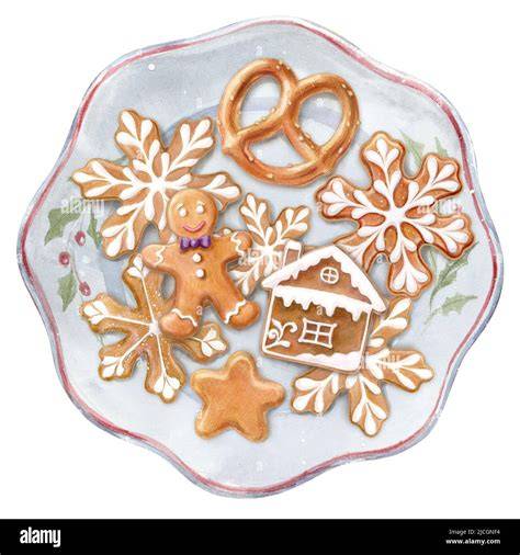 Printen und Lebkuchen auf einem bunten Teller