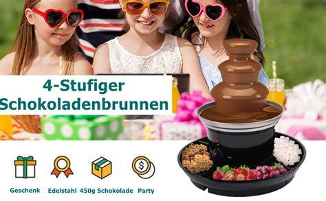 Probierstation mit Lindor-Kugeln und Schokoladenbrunnen