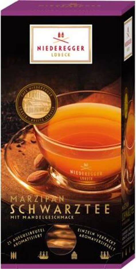 Produkt: Niederegger Schwarzer Tee mit Marzipan und Mandeln