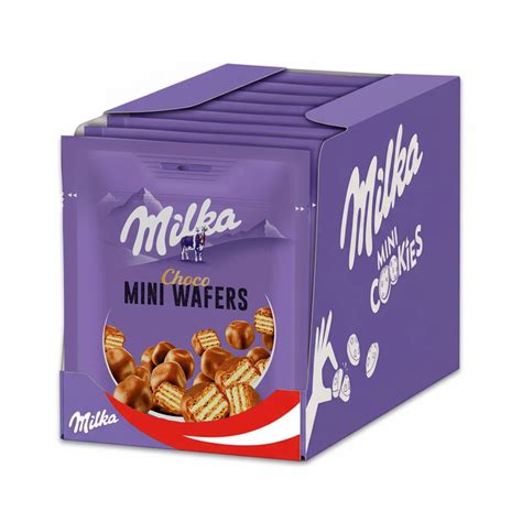 Produktübersicht: Milka Tafeln, Riegel, Waffeln - Beispielgrößen 87-300 g und Preisspannen