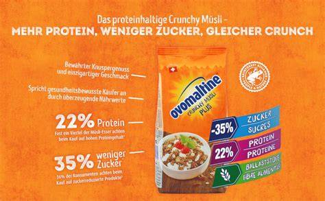 Produktübersicht: Pulver, Crunchy Cream, Crunchy Müsli und Schokolade