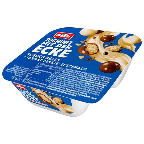 Produktabbildung: Becher Müller Joghurt mit der Ecke Schoko Balls