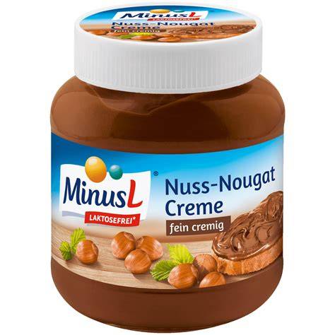 Produktbild: MinusL Nuss-Nougat-Creme Glas, Allergiehinweise