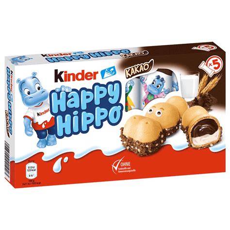 Produktcollage: kinder Riegel, Bueno, Schoko-Bons, Happy Hippo
