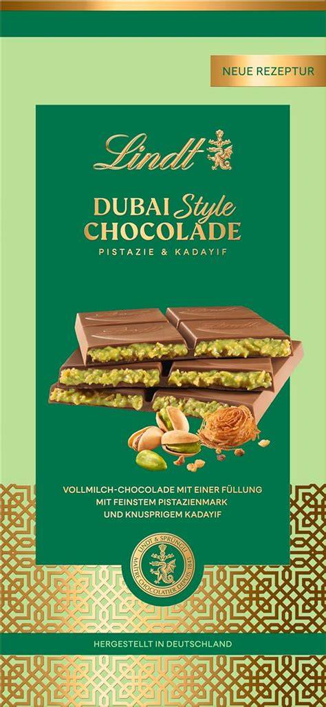 Produktfoto: Lindt Dubai Style Chocolade mit Pistaziencreme und Kadayif
