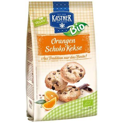 Produktfoto: Orangen-Kekse von KASTNER FRANZ in oranger Bio-Verpackung