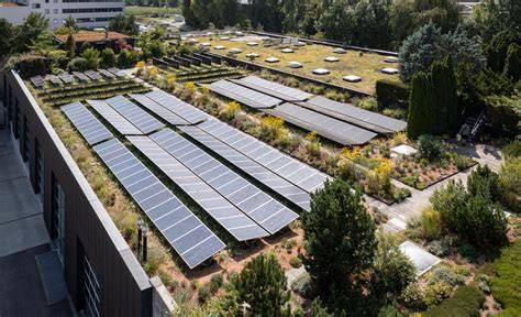 Produktionshalle mit Solaranlage auf dem Dach
