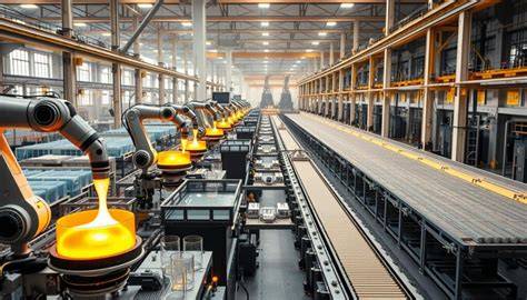 Produktionslinie und Sahneverarbeitung