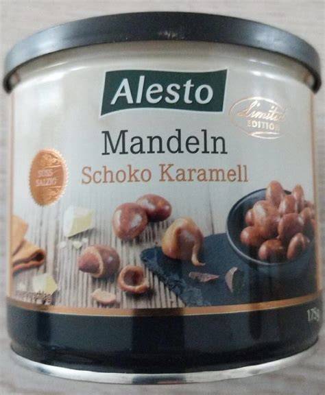 Produktpackung Alesto Mandeln Schoko Meersalz Karamell