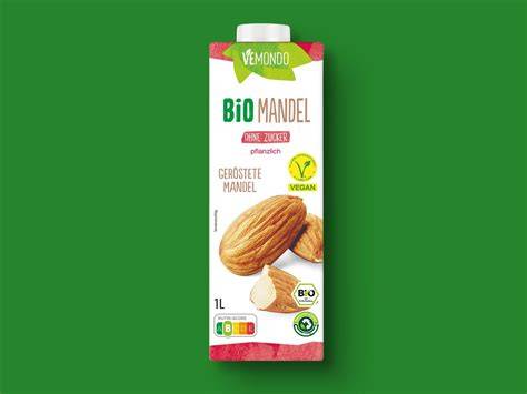 Produktpalette Mandelmilch bei Lidl (Sortiment-Regal)