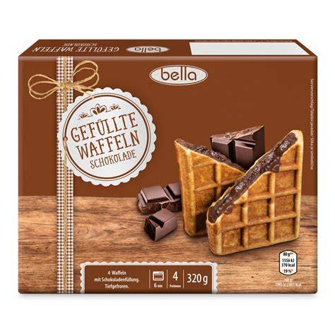 Produktpalette eines Waffelherstellers: gefüllte Waffeln und Pralinen