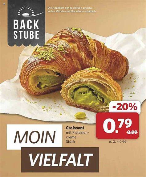 Produktverpackung Croissant mit Pistaziencreme