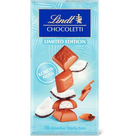 Produktverpackung Lindt Chocoletti Kokosnuss