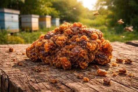 Propolis: Bienenharz auf Blättern